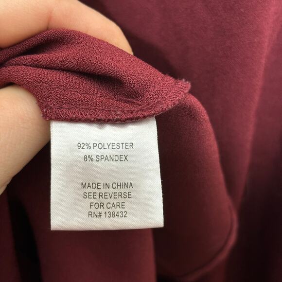 MODCLOTH Overall Winner Jumper Skirt Maroon Wine Red Sz L {N41} - Picture 5 of 5